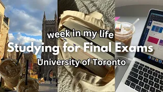 Finals Study Vlog: productive and realistic week in my life studying for exams at UofT