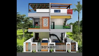 30x60 House Design Plan 3D Interior and Exterior I NFBD Pvt Ltd