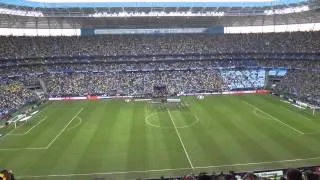 Hino Nacional na Arena do Grêmio - Brasil x França - 09/06/2013 - Porto Alegre - RS - Brasil