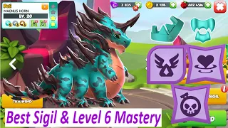 Best Sigil and Level 6 Mastery for Primal Magnus Horn-Dragon mania Legends | All sigil and Skill