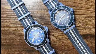 Comparing a FAKE Blancpain x Swatch Scuba Fifty to the Real Deal - Better than the Omega MoonSwatch?