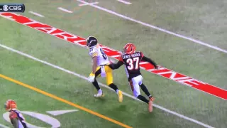 Vontaze Burfict hits Antonio Brown in the head .. Dirty