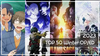 Top 50 Anime Openings/Endings | Winter Season 2023 | Group Rank