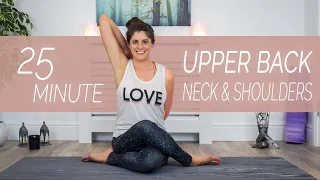 Yoga For Upper Back, Neck & Shoulder Pain - 25 Minutes - Sacred Lotus Yoga