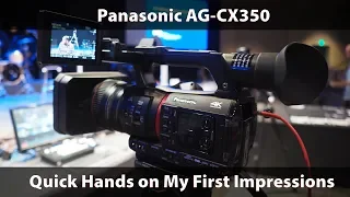 Panasonic AG-CX350 Quick Hands On and My First Impressions