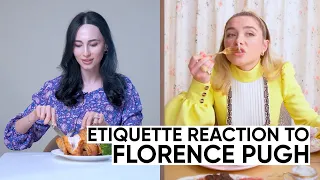 Florence Pugh Eats 11 English Dishes Vogue - Etiquette Reaction by Jamila Musayeva