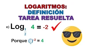 LOGARITMOS. DEFINICIÓN (TAREA RESUELTA)