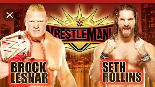 #Wrestlemania Brock Lesnar vs Seth Rollins Universal Championship Full Match  2019.