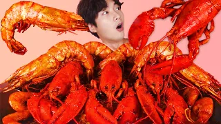 MUKBANGㅣ대박! 매콤한 랍스터 타이거새우 해물찜 리얼사운드 먹방!🦞Lobster Shrimp Seafood Boil Korean ASMR Hoony 후니 Eatingsound