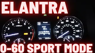 2019 Hyundai Elantra Sport Mode 0-60 mph Acceleration