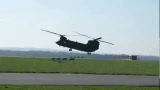 CH-47 Chinook Fast Landing at RAF Odiham