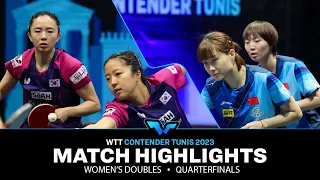 Jeon/ Shin vs Liu/ Guo | WD QF | WTT Contender Tunis 2023