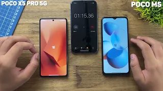 POCO X5 PRO 5G VS POCO M5 - FIRST SPEED TEST