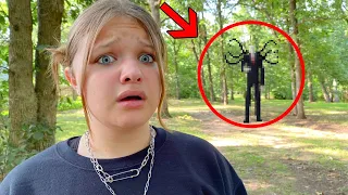 We SAW SLENDER MAN in the WOODS!!! SLENDERMAN was FOLLOWING US!!