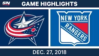 NHL Highlights | Blue Jackets vs. Rangers - Dec 27, 2018