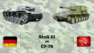 StuG III (Германия) vs СУ-76 (CCCР). Сравнение самых массовых самоходок Второй мировой войны