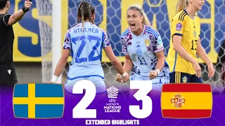 Spain vs Sweden | What a Game | Highlights | UEFA Women's Nations League 22-09-2023