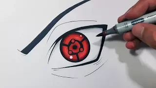 How To Draw Madara's Eternal Mangekyou Sharingan! - Step By Step Tutorial!