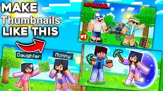 How To Make Minecraft Thumbnails On Mobile 📱Very *Easily* Like  @ChapatiHindustaniGamer @Aphmau