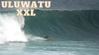 Surfing Big Waves at Outside Corner Uluwatu Bali