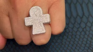 VVS Moissanite 3D Ankh Ring Incredible Shine