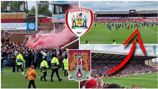 MOMENT BARNSLEY SECURED PLAYOFFS & PITCH INVASION/ Barnsley Vs Northampton Vlog!