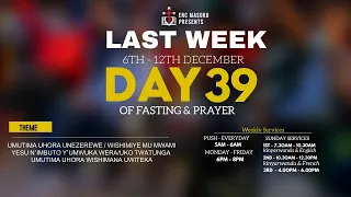Thursday 09/12/2021 EVENING SERVICE WITH PASTOR GASPARD DAY 39 OF 40 DAYS OF PRAYING AND FASTING