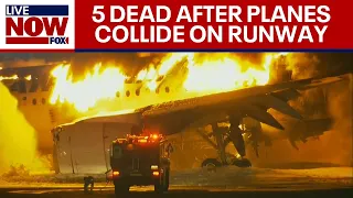 Japan Airlines plane fire: Planes collide at Tokyo's Haneda airport, 5 dead | LiveNOW from FOX