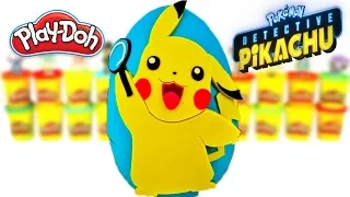 Huevo Sorpresa Gigante de Detective Pikachu de PIKACHU de Plastilina Play Doh en Español