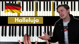 Halleluja - Leonard Cohen - Piano Tutorial Deutsch - Klavier lernen