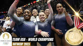 Simone Biles and the USA team take gold in Antwerp - World Artistic Gymnastics Championships 2023