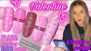 💗 Valentine Ombre & Hearts | Pink Glitter Valentine's Nail Art Design | Gel Polish | Pretty Cute