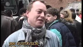 Palæstinensiske flygtninge forlader Blågårds Kirke - 31. januar 1992