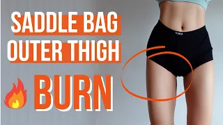 Burn Saddle Bag & Outer Thigh, Get Rid of Cellulite 🔥  No Jumping Workout ~ Emi