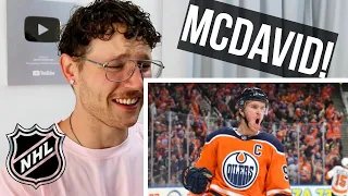 Rugby Player Reacts to CONNOR MCDAVID Top 10 Plays From The 2017 & 2018 NHL Hockey Season!