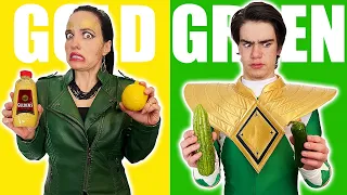 Green vs Gold Food Challenge