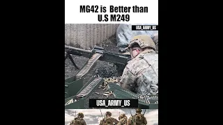 Geman MG42 is Better than US M249 #shorts