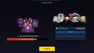 Guardian Tales Raid - Altered Mad Panda Lvl 76 - 17.9m - Dark team with Lupina