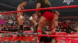 Evolution Attacks Rock 'n' Sock Connection Before Wrestlemania RAW Mar 08,2004