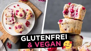 Vegane & Glutenfreie Johannisbeer Muffins | super saftig und schnell zubereitet