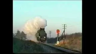 Poland  March 1990 Steam Locomotive  TKt 148  at Fullspeed to Leszno