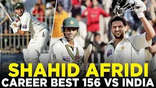 Boom Boom Shahid Afridi's Career Best 156 Runs in 128 Balls vs India at Faisalabad, 2nd Test 2006