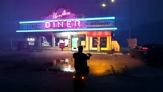 4K Relaxing Riding Motorcycle in a Rainy Night | GTA5 City Ambience