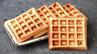 VIENNA WAFFLES in a waffle iron ☆ Crispy outside, soft inside ♥️ Classic waffle recipe