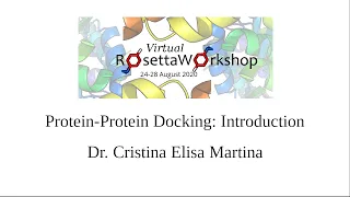 Protein-Protein Docking Introduction - Rosetta Virtual Workshop 2020 & 2021