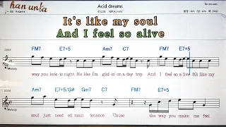 Acid dreams/Max felly💕Karaoke*Sheet Music*Chord*MR💋노래 반주*기타 코드 악보*가라오케