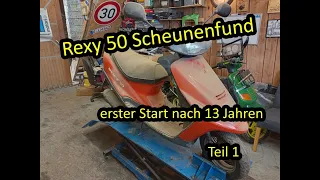 Rexy 50 | Zweitaktrex Scheunenfund | erster Start nach 13 Jahren | Teil 1