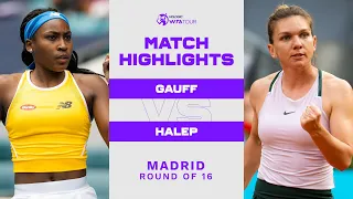 Coco Gauff vs. Simona Halep | 2022 Madrid Round of 16 | WTA Match Highlights