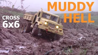 Military 6x6 Scale RC Crawler in Snow, Water & Mud! | Cross RC HC6