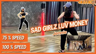 Jennie - ‘Sad Girlz Luv Money’ | Dance tutorial | Mirrored + Slow Music